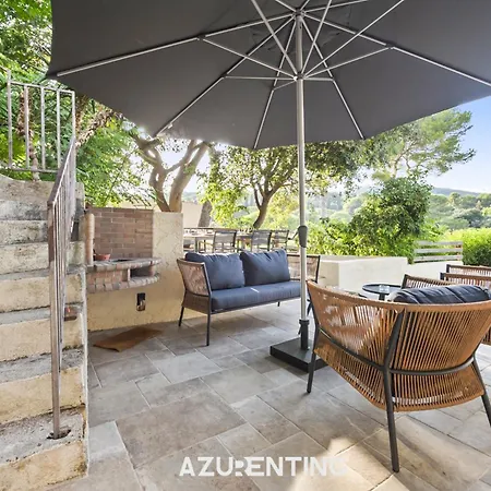 Azurenting - La Petite Pinede, Cocon Avec Vue Sur Les Pins Semesterbostad Vallauris